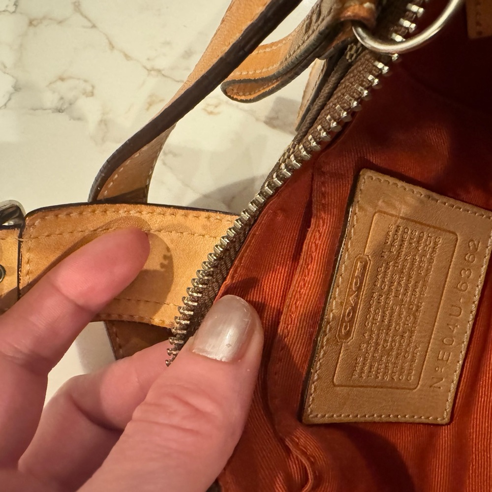 Coach Signature Canvas Mini Shoulder Bag in Brown and Tan - Picture 9 of 10